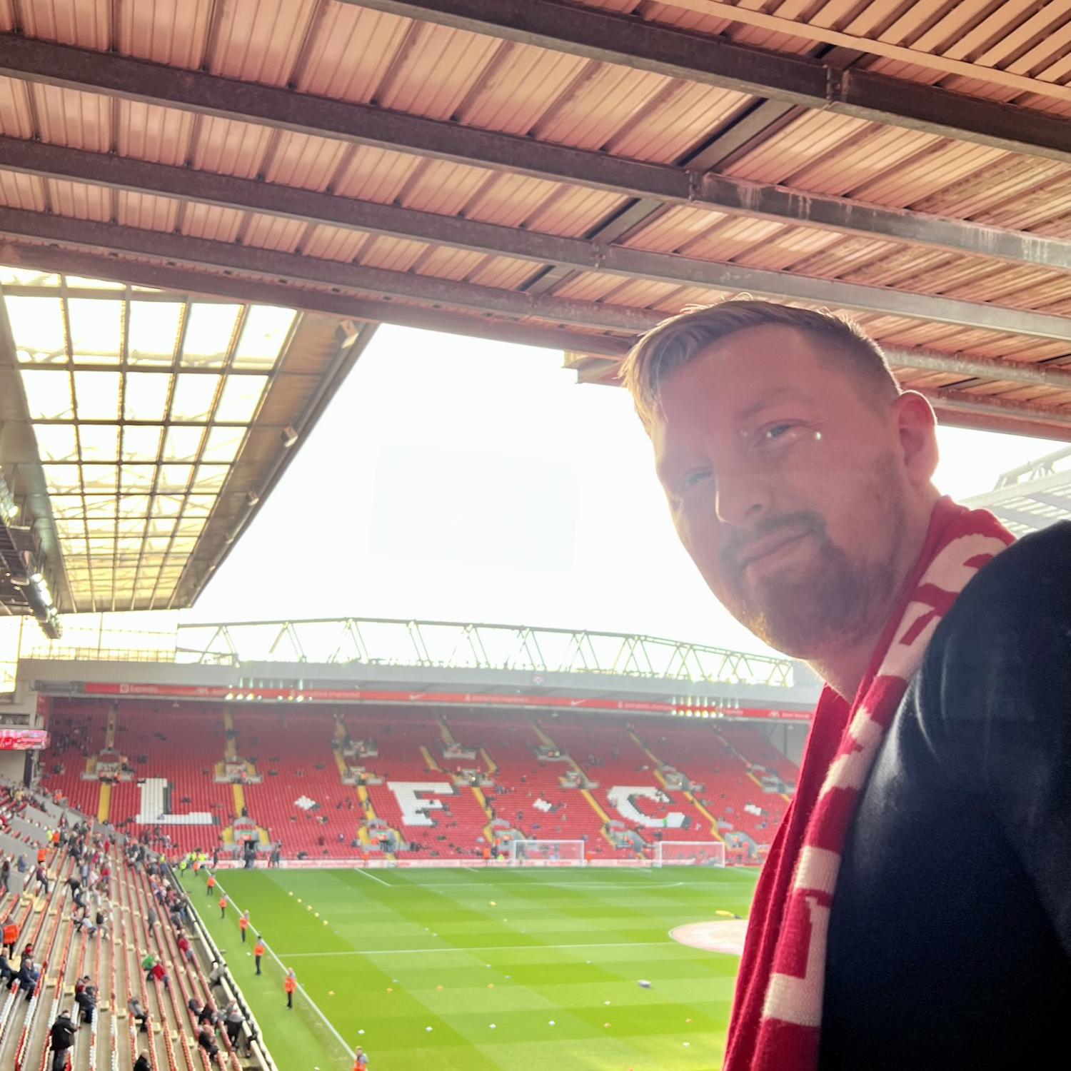 Sam’s first Liverpool game, his all time favorite team.