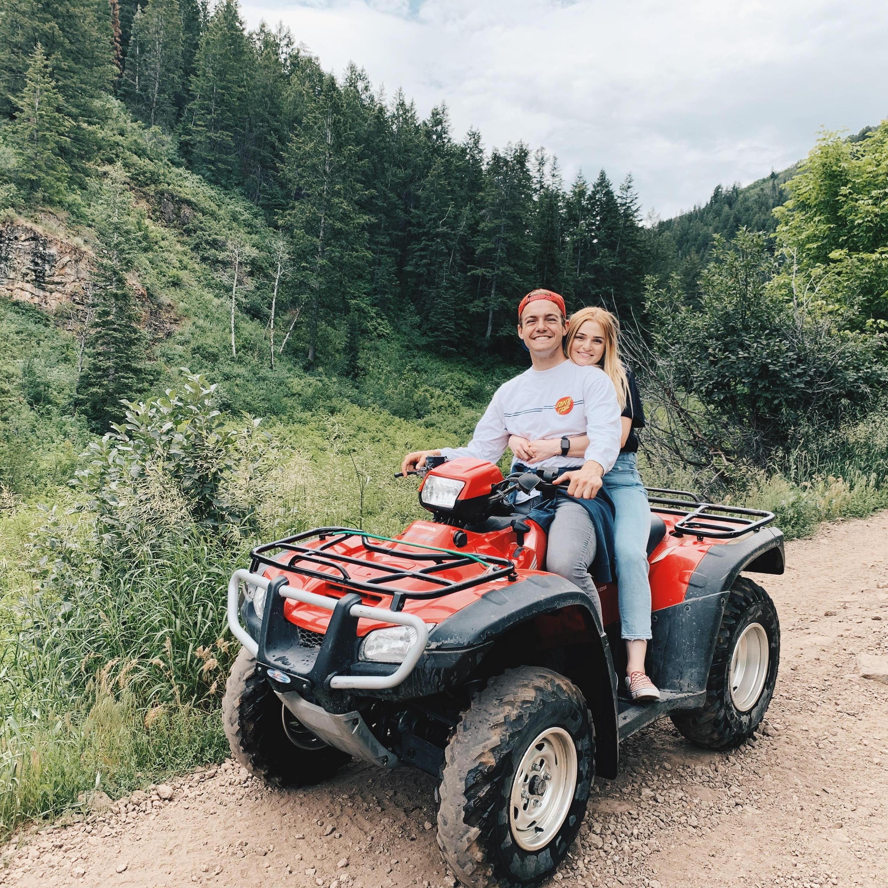 Four wheeling with Brigham and Maddy.