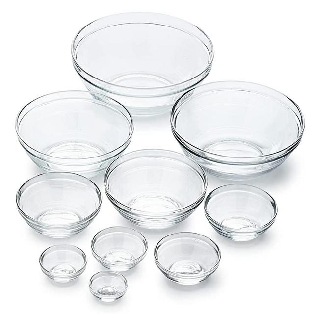 Martha Stewart Rhinewell 6-Piece Mirror Polish Stainless Steel Mixing Bowls  w/ Lid and Non-Slip Base