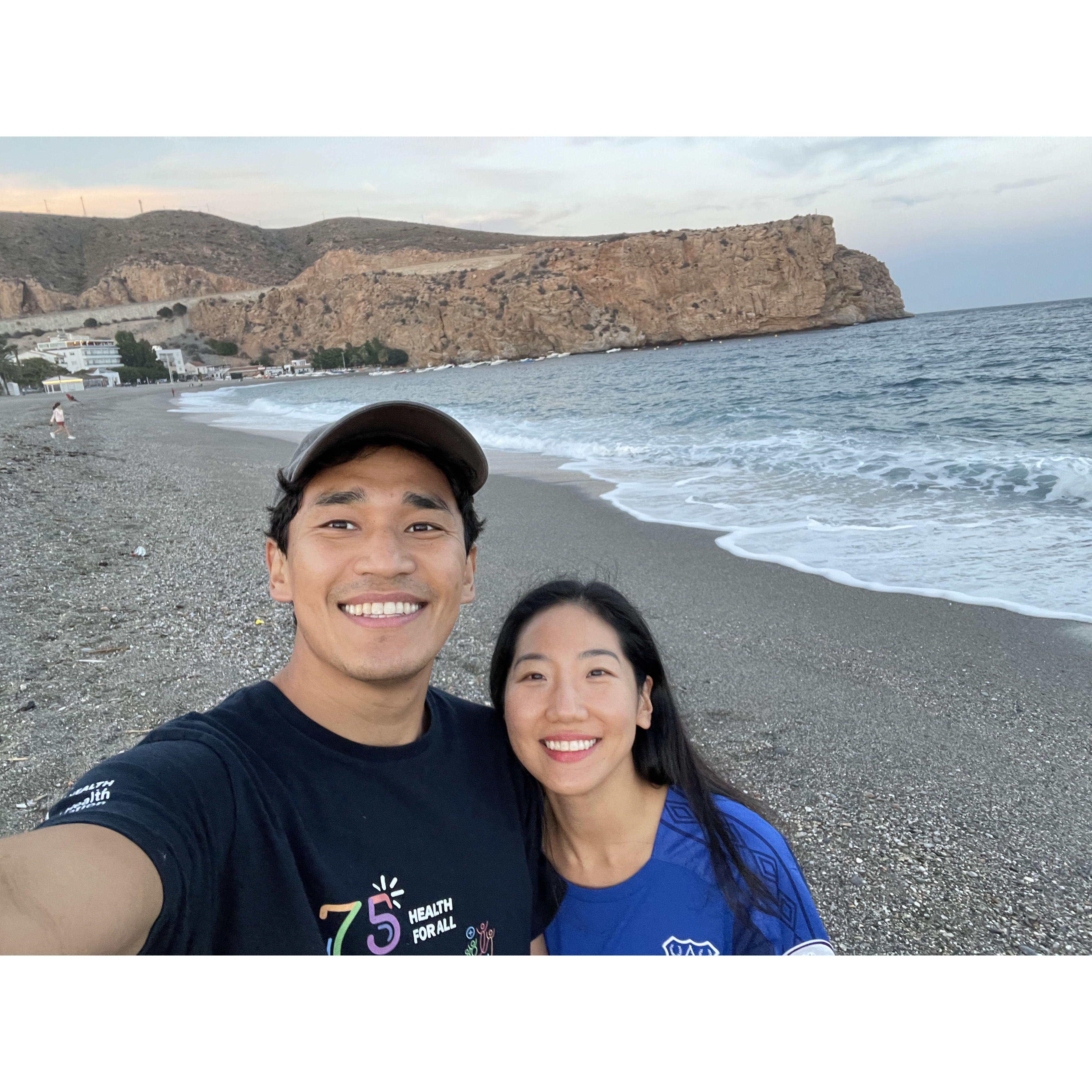 When we finished our LSHTM coursework, our London chapter came to a close. Our love grew living together for a few months in Calahonda, a small coastal town in southern Spain. We'll go back one day!