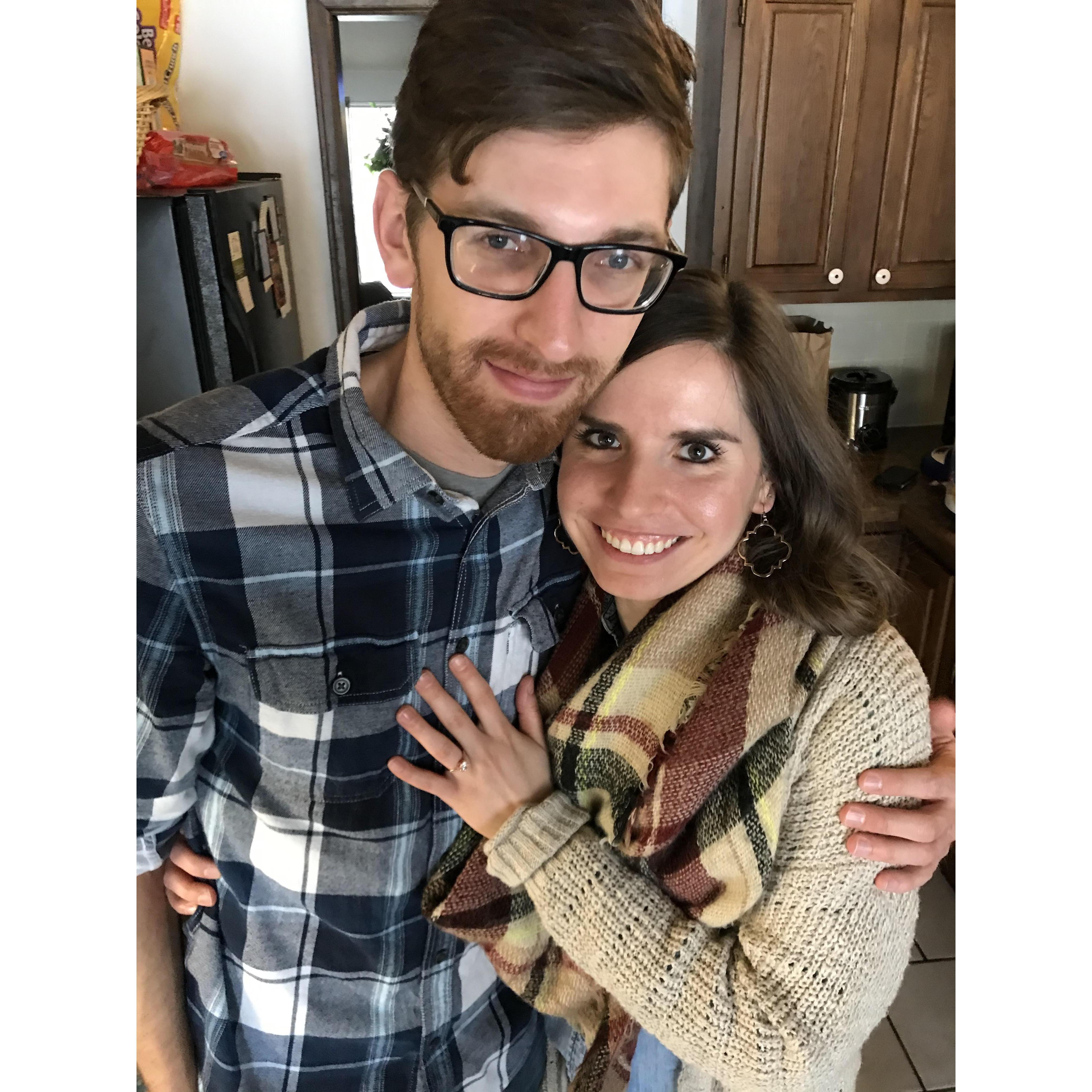 He popped the questions on 2/13/2021