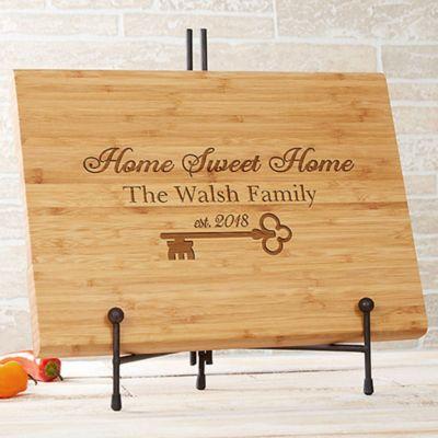Key to Our Home 10-Inch x 14-Inch Personalized Bamboo Cutting Board