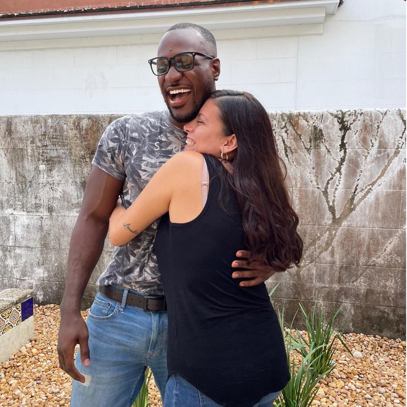 Cheesin' pretty hard after B's marriage proposal.