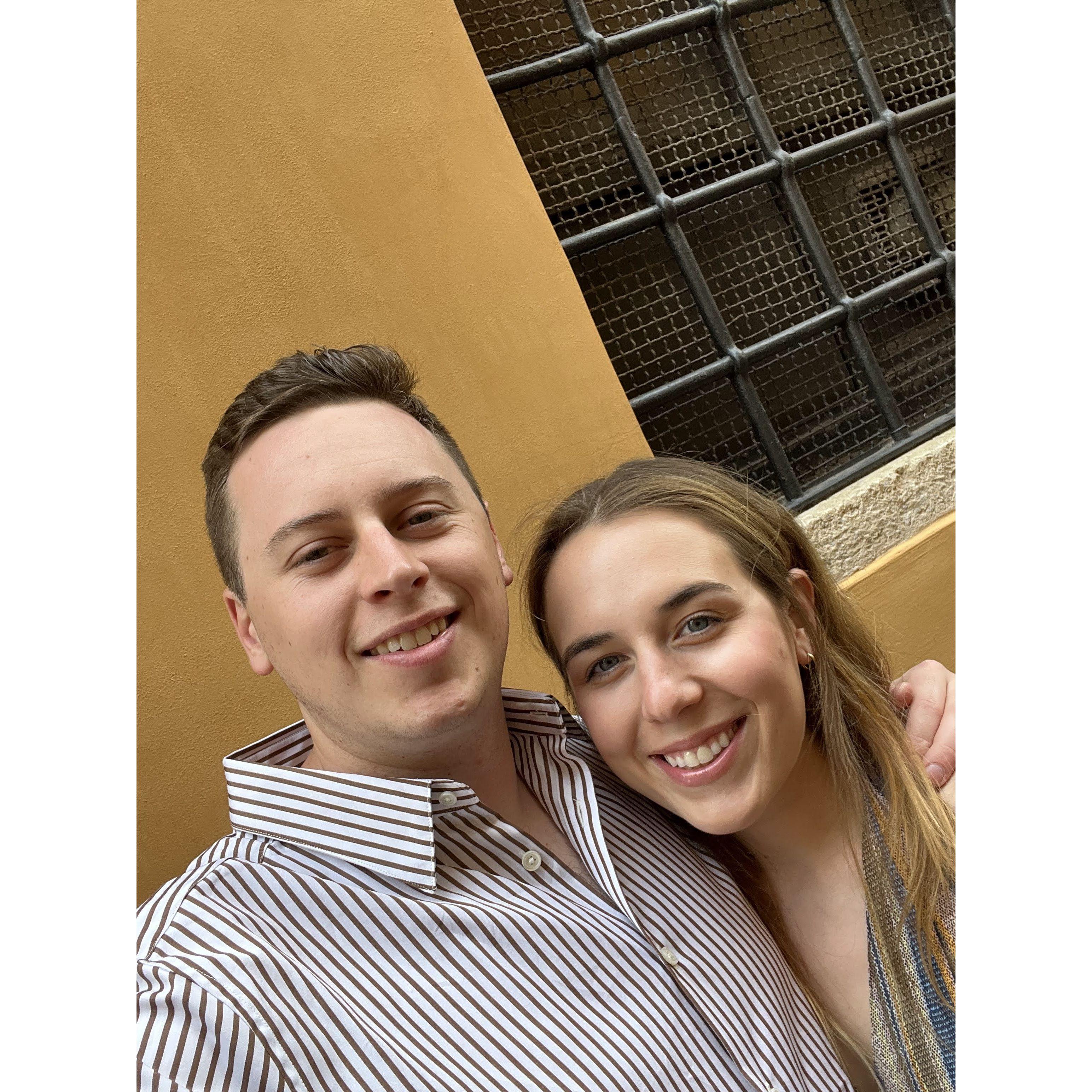 First night in Italy together in June 2023.