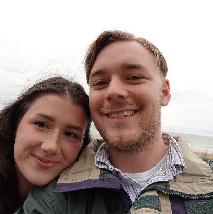 The day Gavin proposed on the beach.