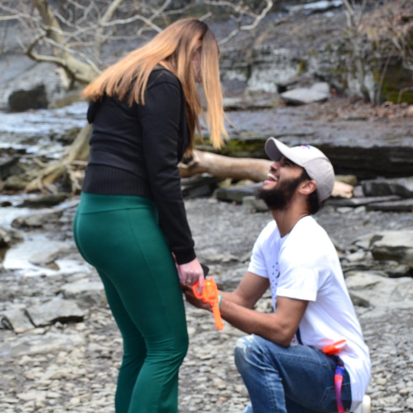 When he popped the question!! 💍❤️