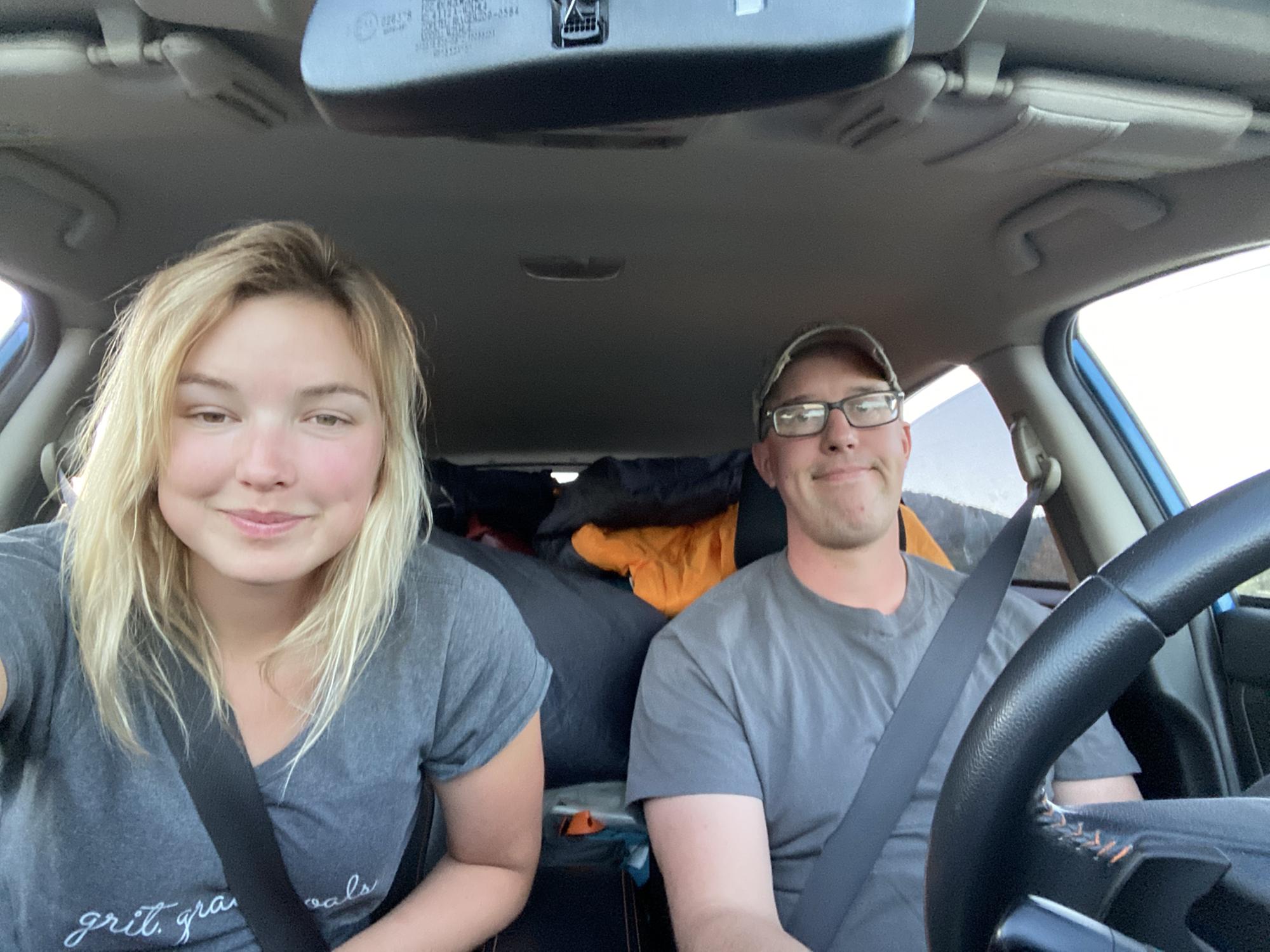 Couples bonding opportunity - car camping due to angry bear in camp site.