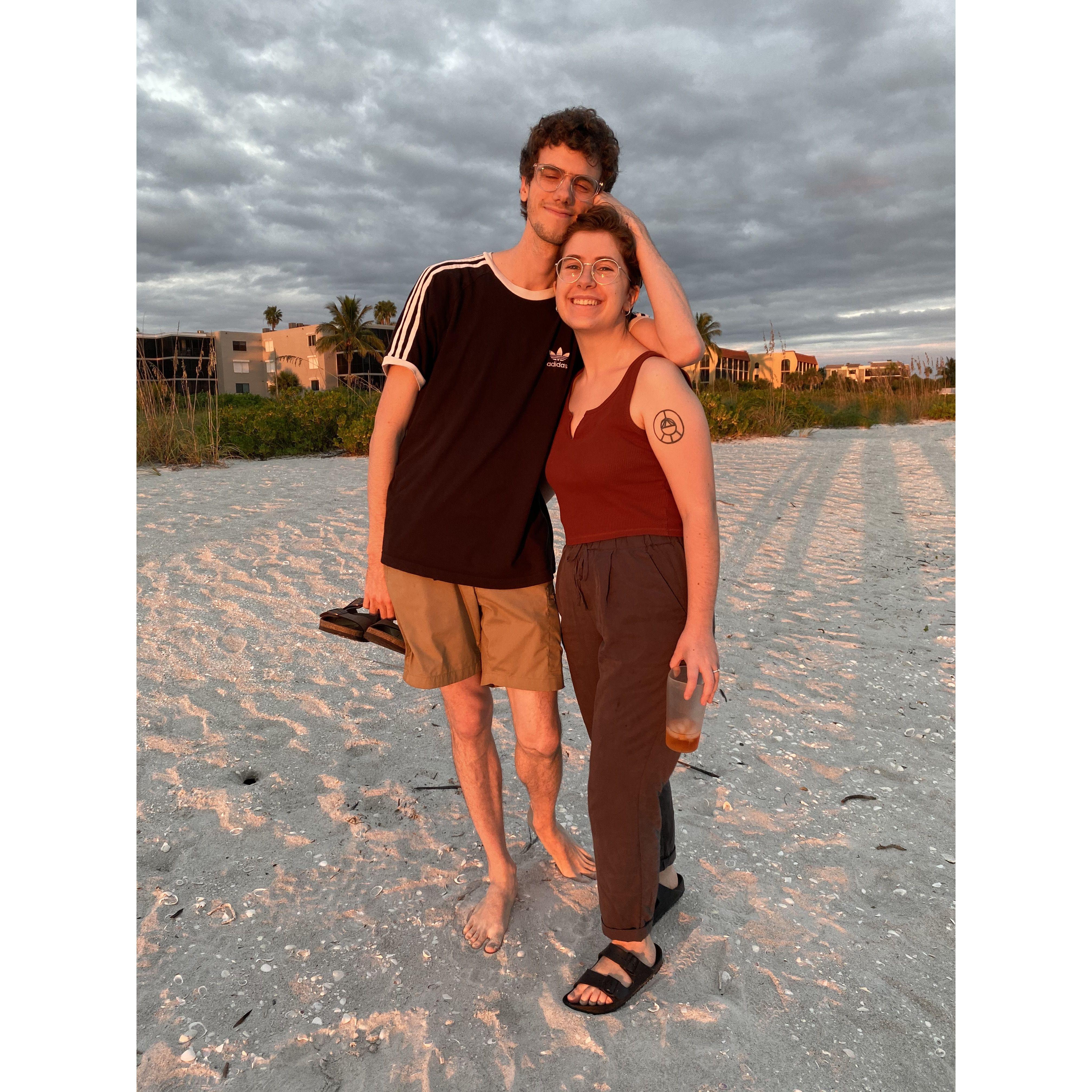 on the beach in sanibel, florida