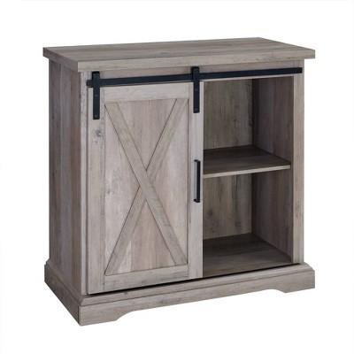 32" Rustic Farmhouse Buffet Gray Wash - Saracina Home