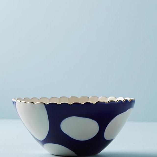 Yesteryear Bowl - Blue Polka Dot