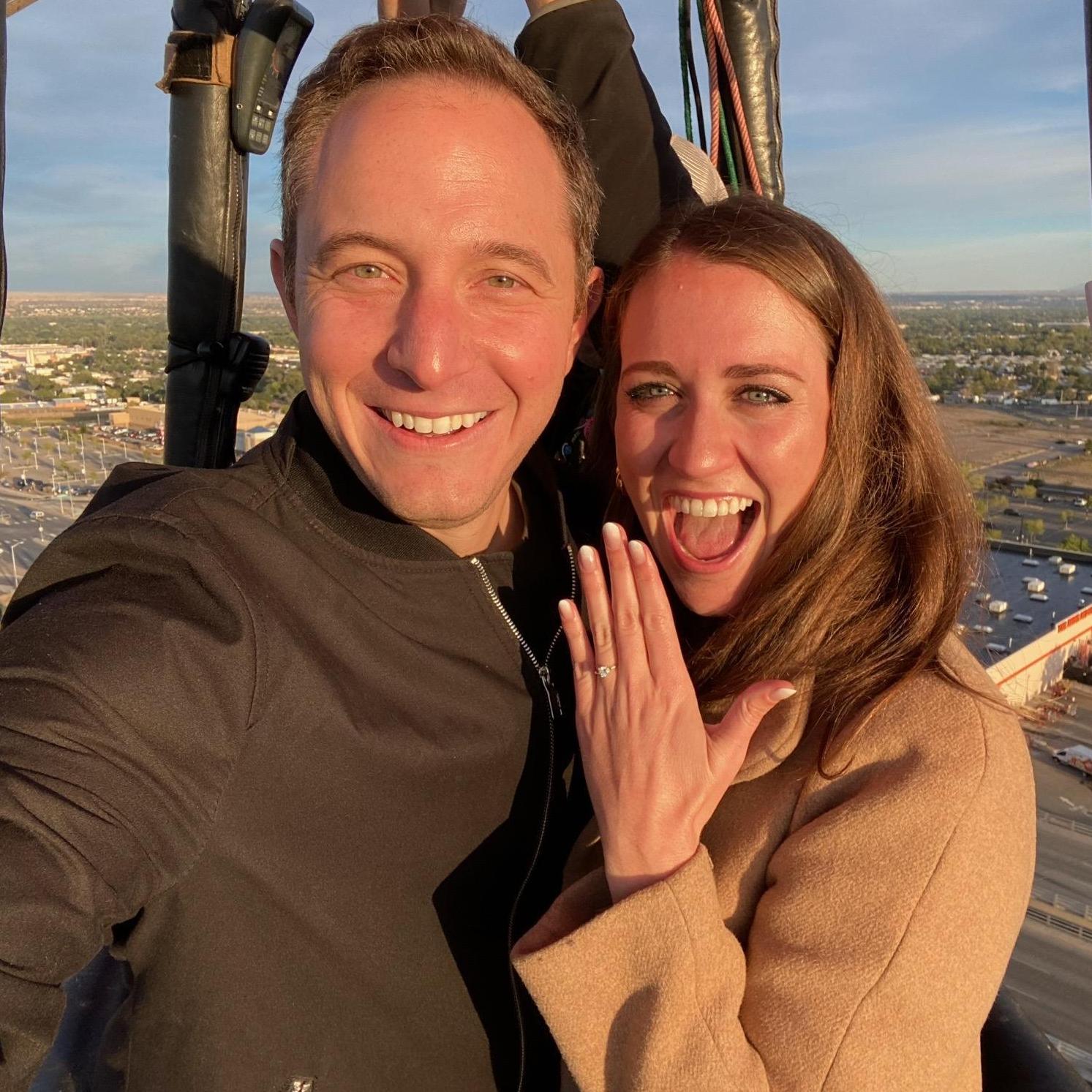 Proposal in a hot air balloon