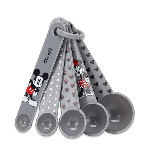 Open Road Brands Disney Mickey and Minnie Mouse Measuring Spoons - Adorable Mickey Mouse Measuring Spoons for Kitchen