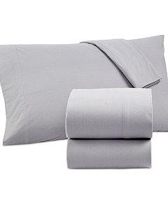 Micro Flannel Solid Queen 4-Pc Sheet Set