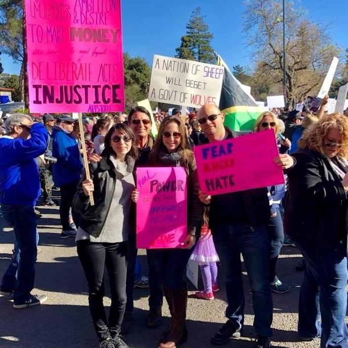 Gotta love a guy who not only attends a women's march, but makes his own sign.