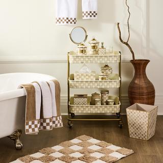 Mocha Stripe Cotton Bath Towel