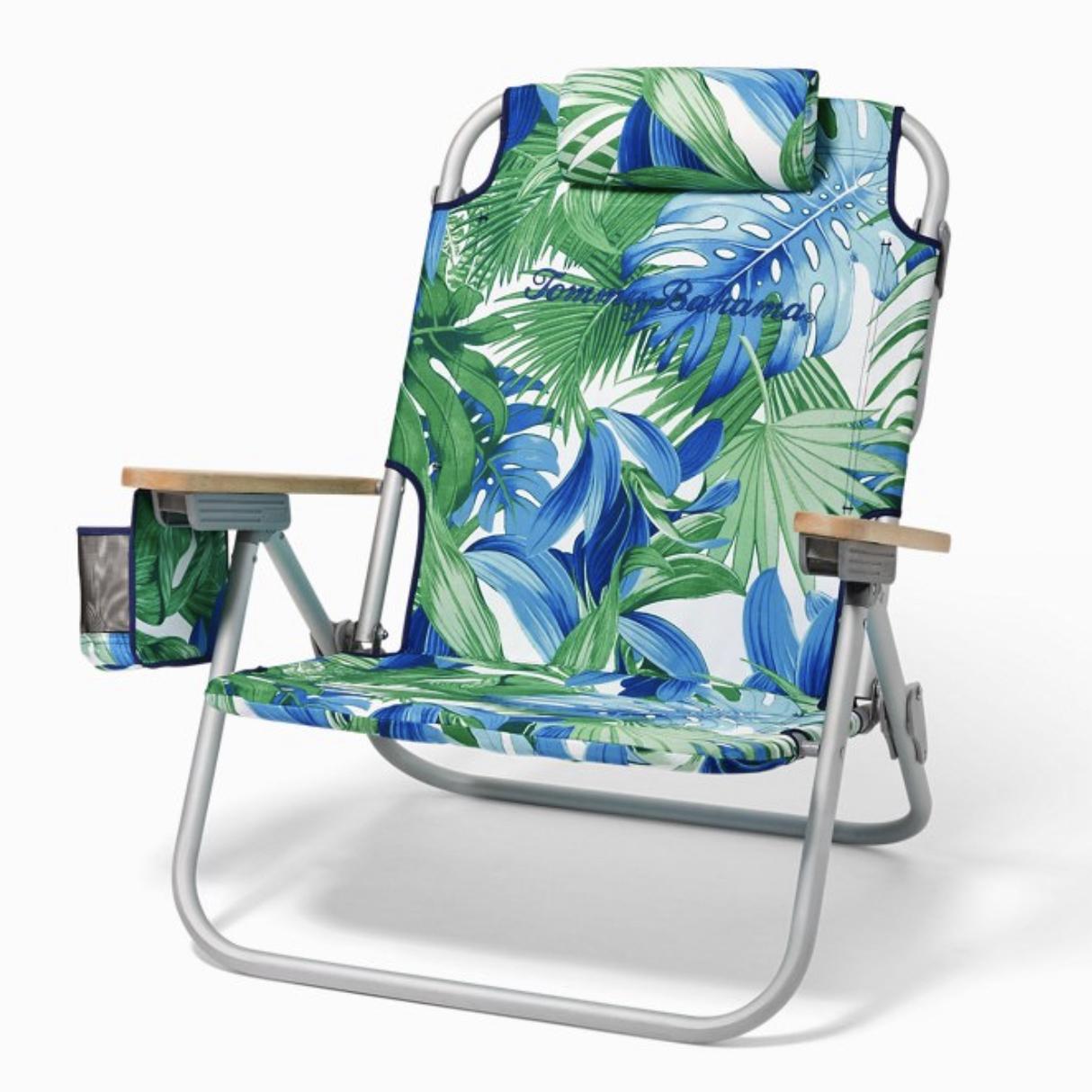 Palm Fronds Deluxe Backpack Beach Chair