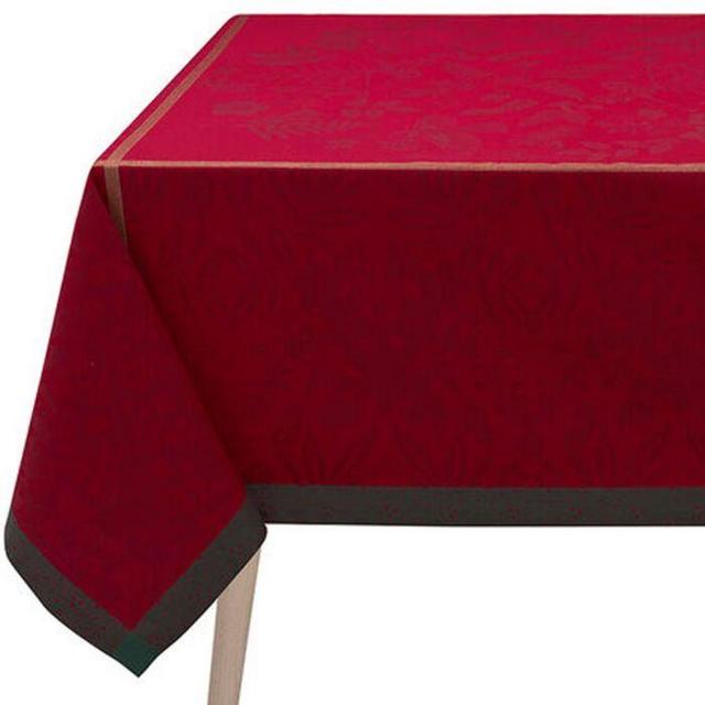 French Poesie Red Tablecloth 69x126"