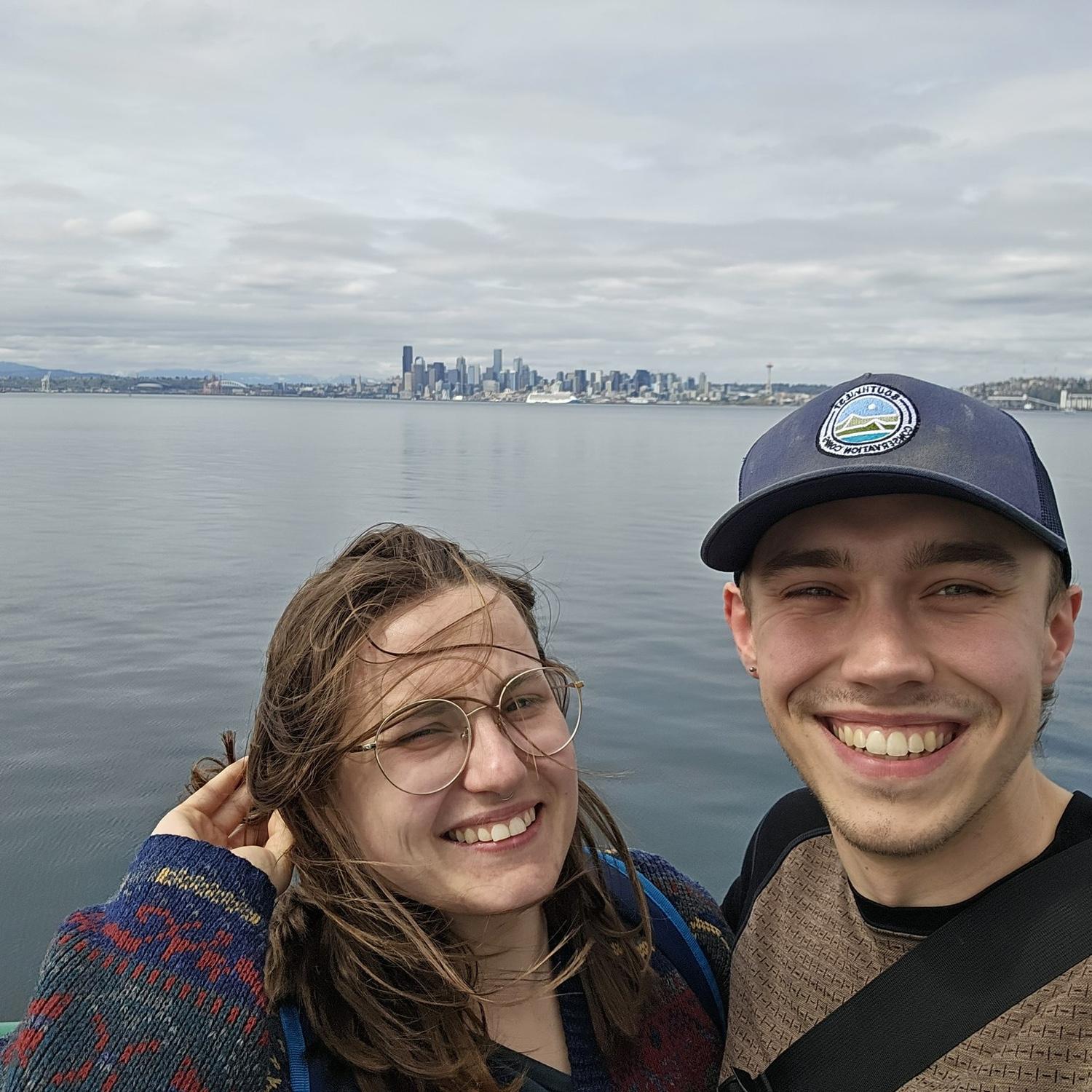 on the ferry back to Seattle