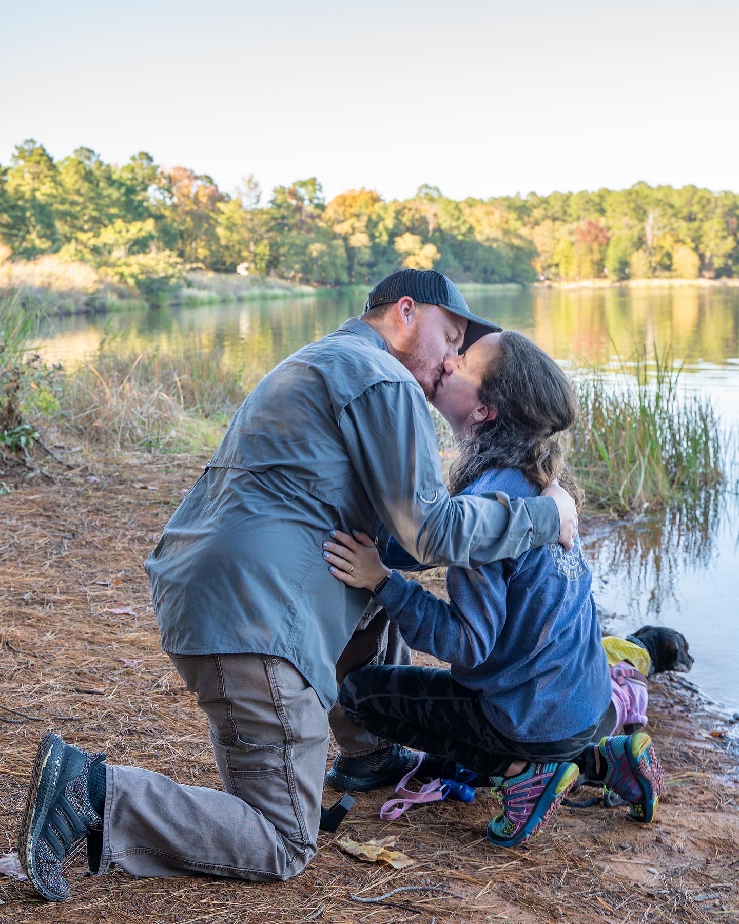 The proposal at Tyler State Park, TX