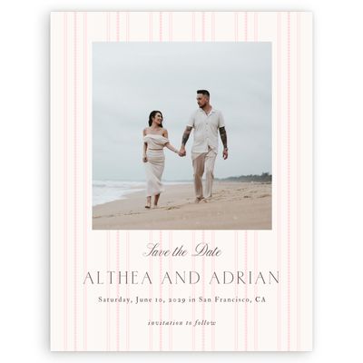 Light Pink Wedding Digital Save the Date - Sorrel Portrait