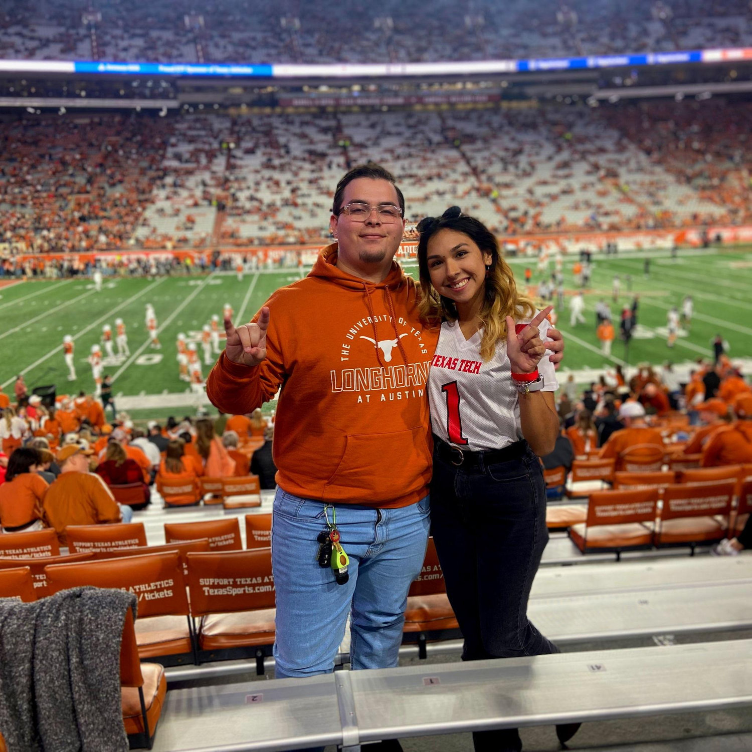 Our first college football game, November 2023 #Wreckem #Hookem