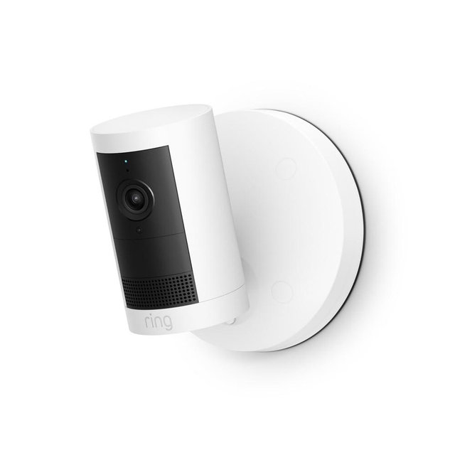Ring Outdoor Cam Plus, Wired — Wide-Angle 2K Video with Ring Vision, Low-Light Sight for full-color night vision, Mount-anywhere versatility, White