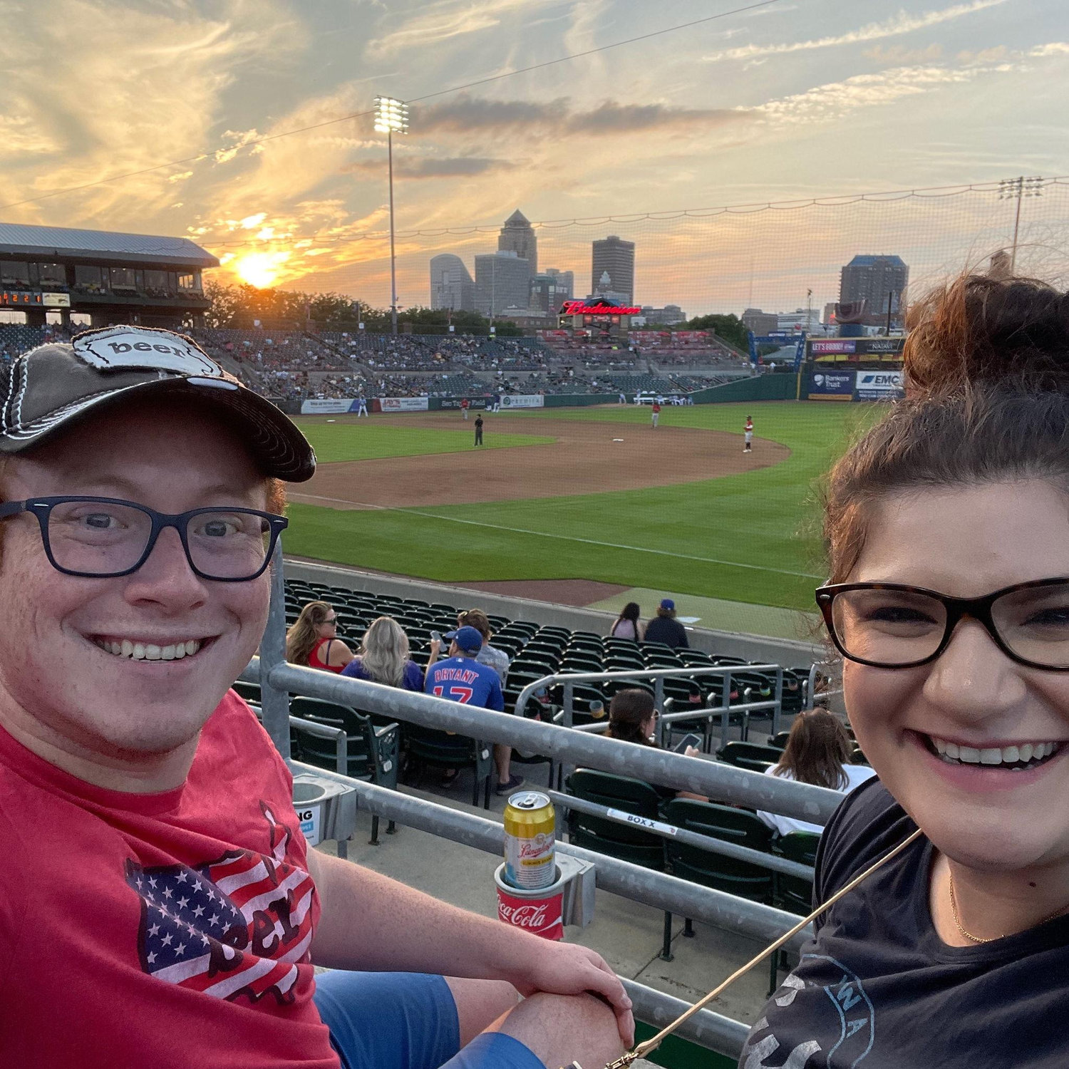 July 2023: While they lived in Pella, Iowa, they frequently returned to Des Moines, this time for baseball!