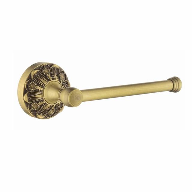 Lucyound Antique Brass Toilet Paper Holder, Bathroom Tissue Roll Holder Wall Mount, Vintage Gold Decorative Bathroom Accessories, Petal-Relief Series