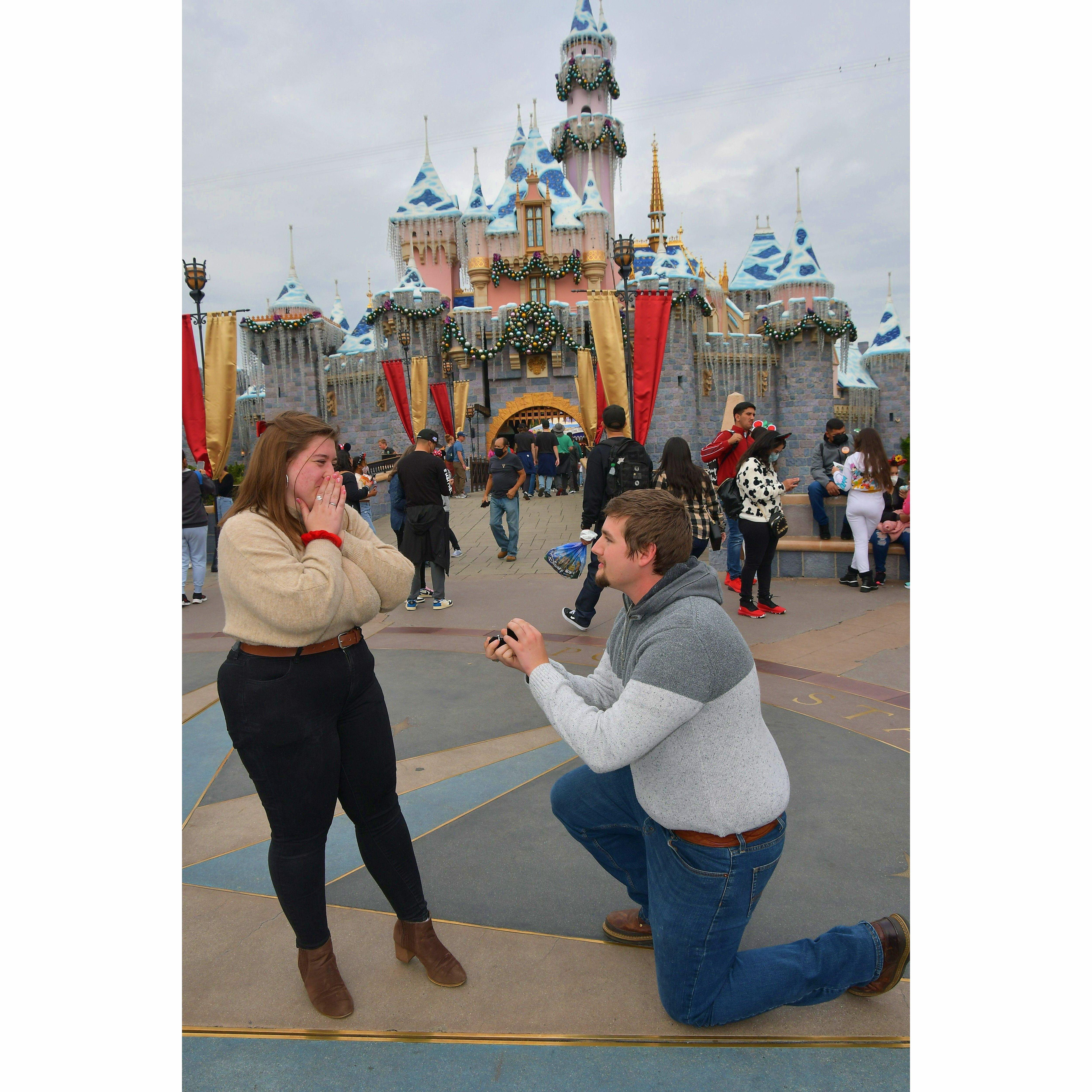 This is the moment Chris popped the question! Six year old Tacie would be jumping for joy to know that Chris proposed to future her at her dream proposal spot.