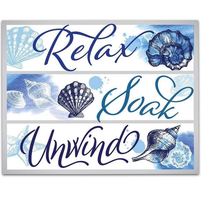 Relax Soak Unwind - 11x14 Unframed Art Print - Great Housewarming Gift and Bathroom Decor Under $15