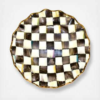 Courtly Check Ceramic Fluted Dinner Plate