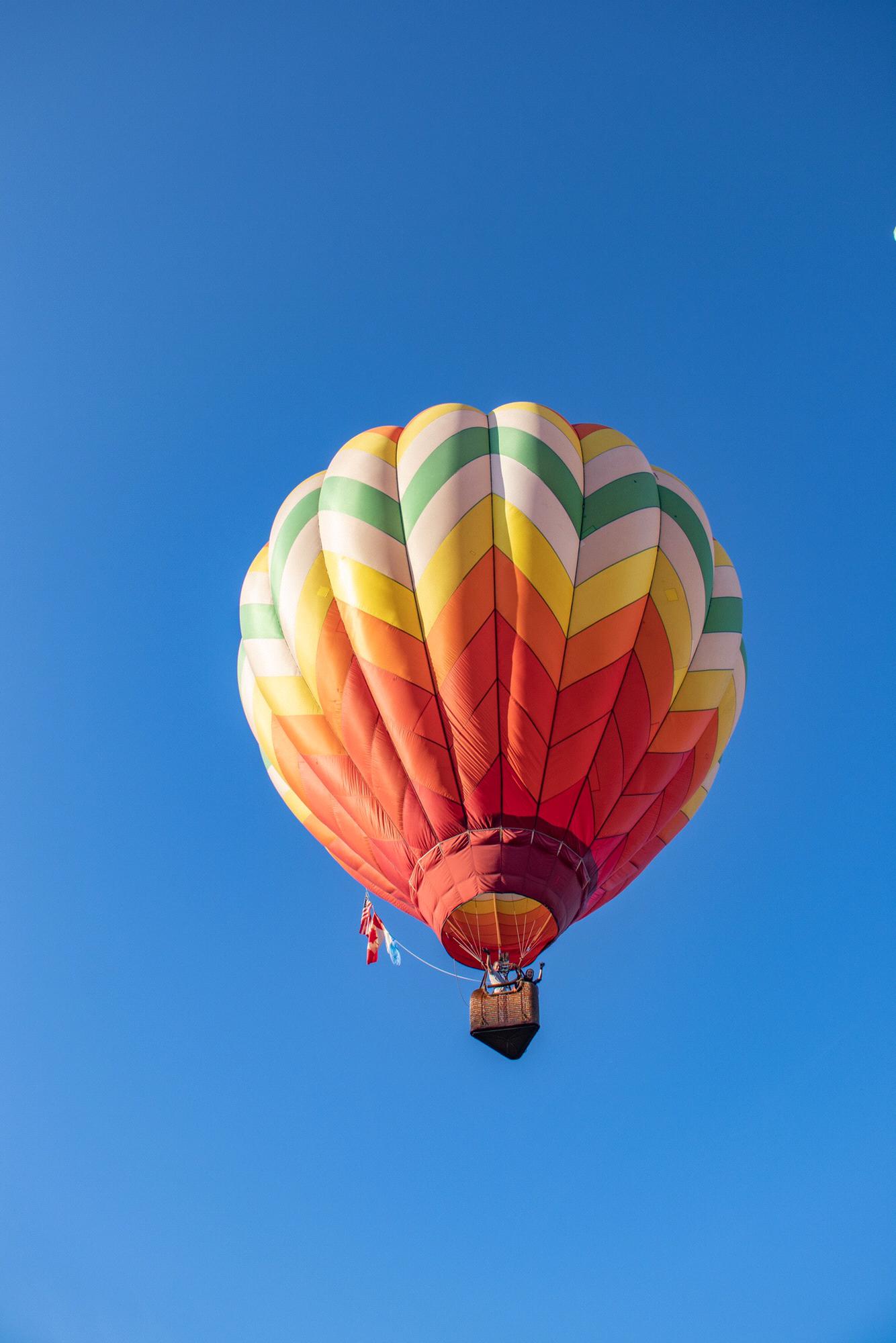 Waving down, as our family and friends became tiny specks below us!