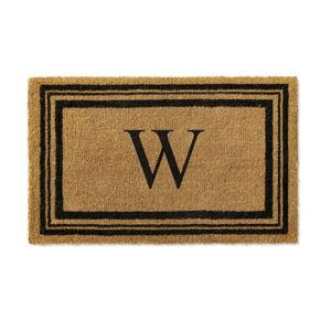 Monogrammed Coir Border Door Mat | Grandin Road
