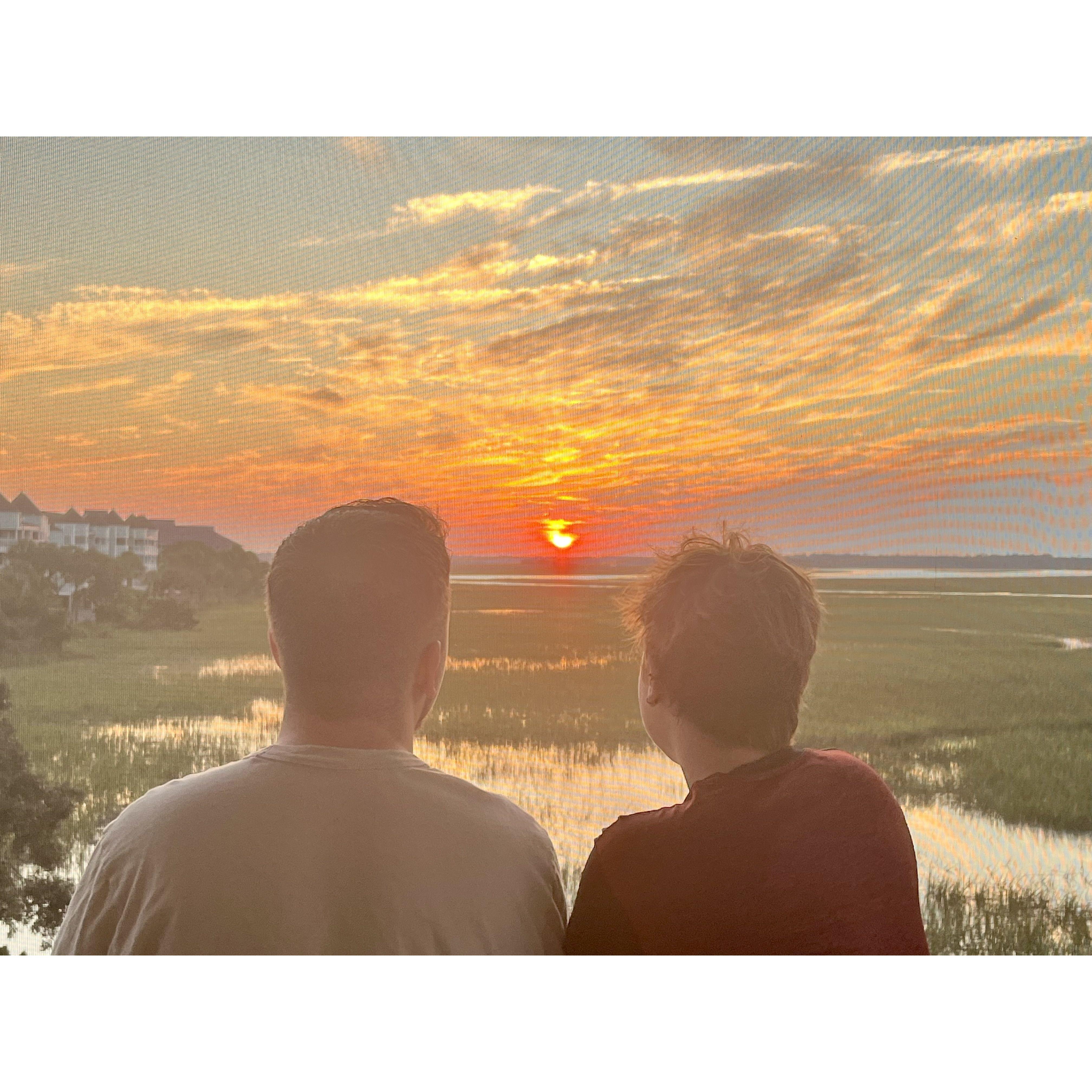 Sunset over the marsh, Folly SC