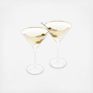 Raye Rimmed Martini Glass, Set of 2