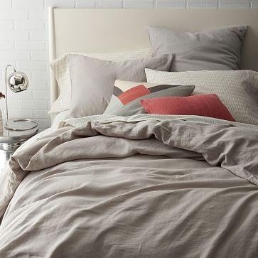 Belgian Flax Linen Duvet Cover – Platinum