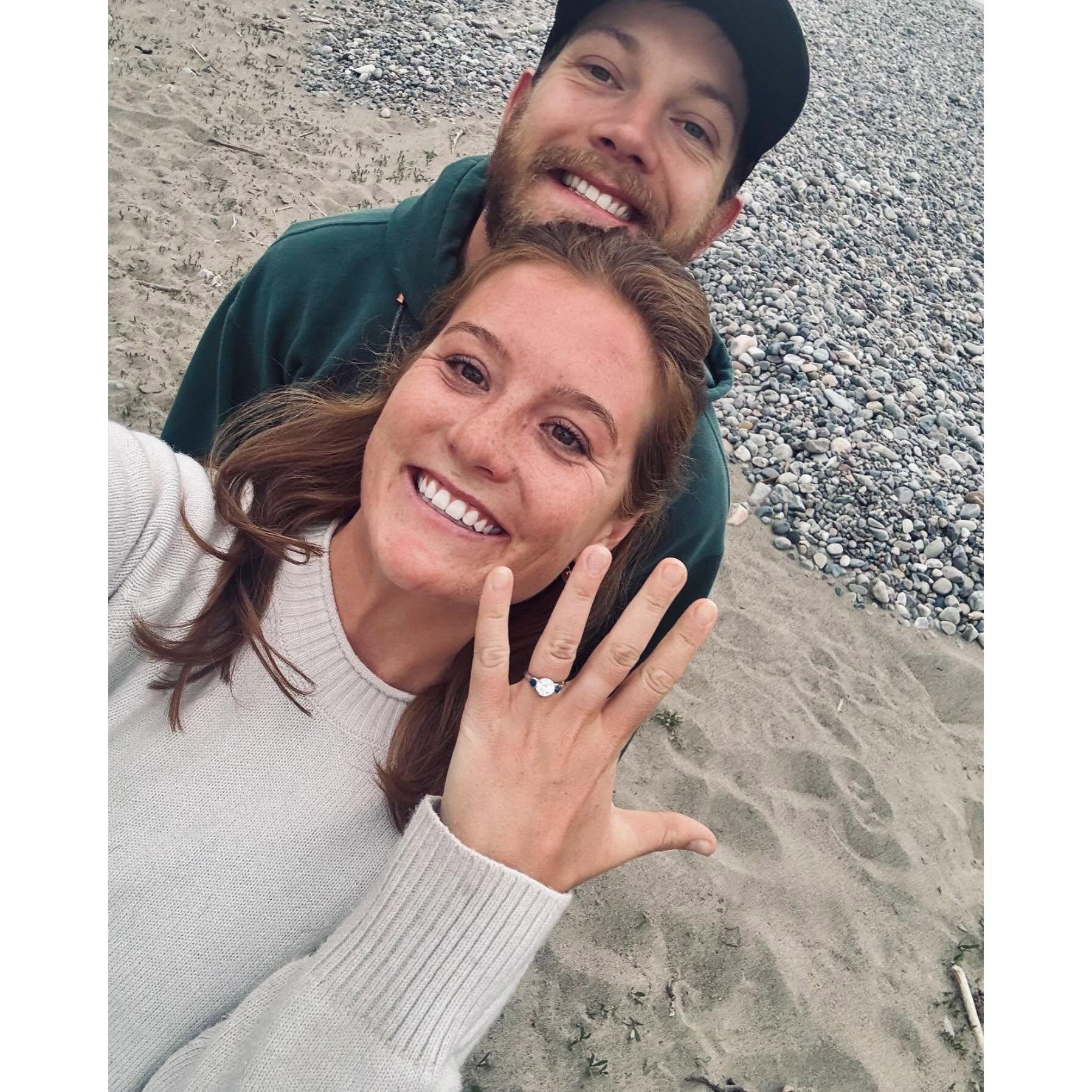 Moments after Jacks Proposed on the Snake River