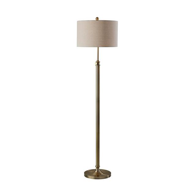 Fig Iron Floor Lamp, Antique Brass