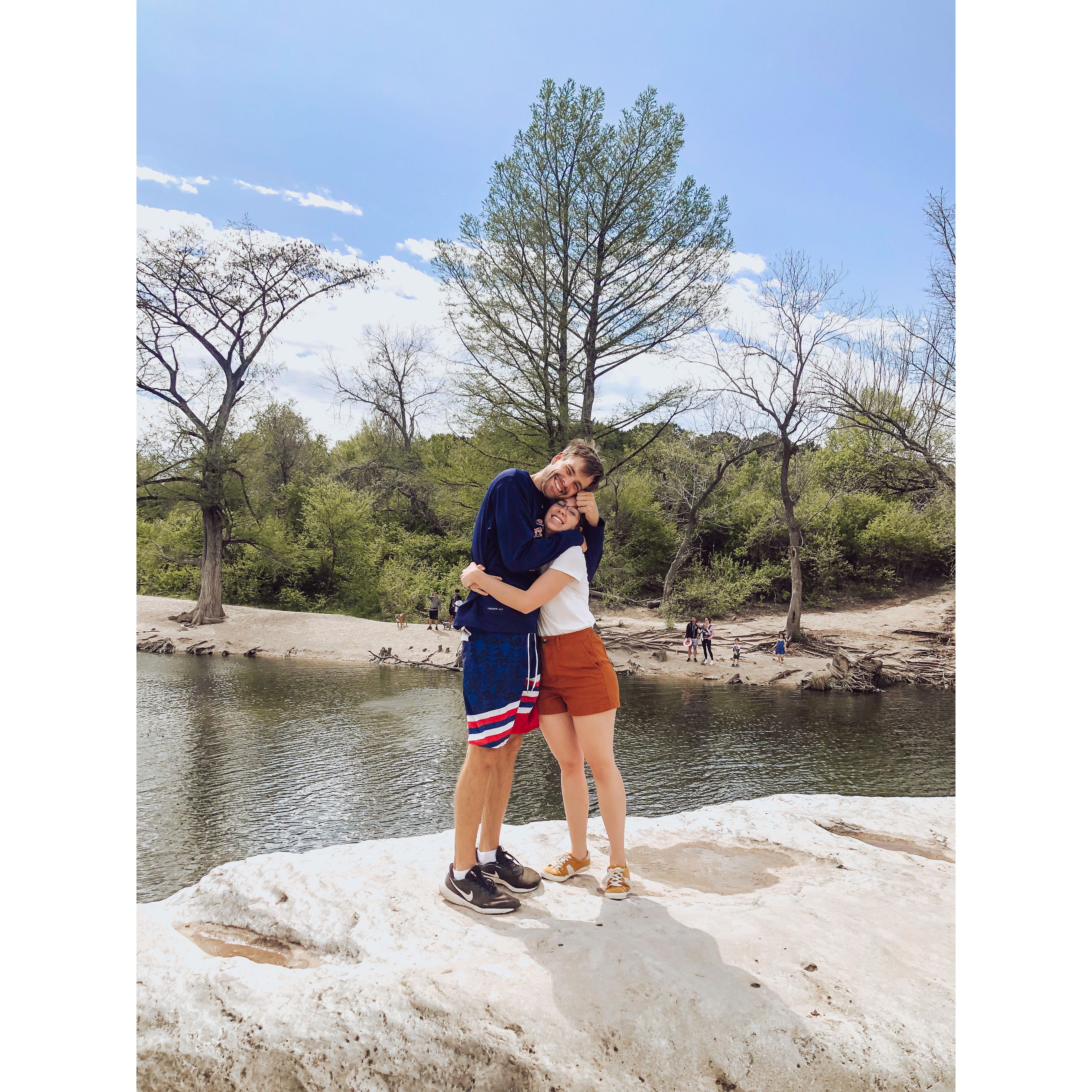 Hiking the greenbelt in Austin
