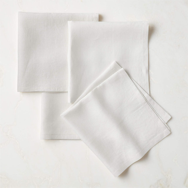 Bolt White Linen Napkin Set of 4