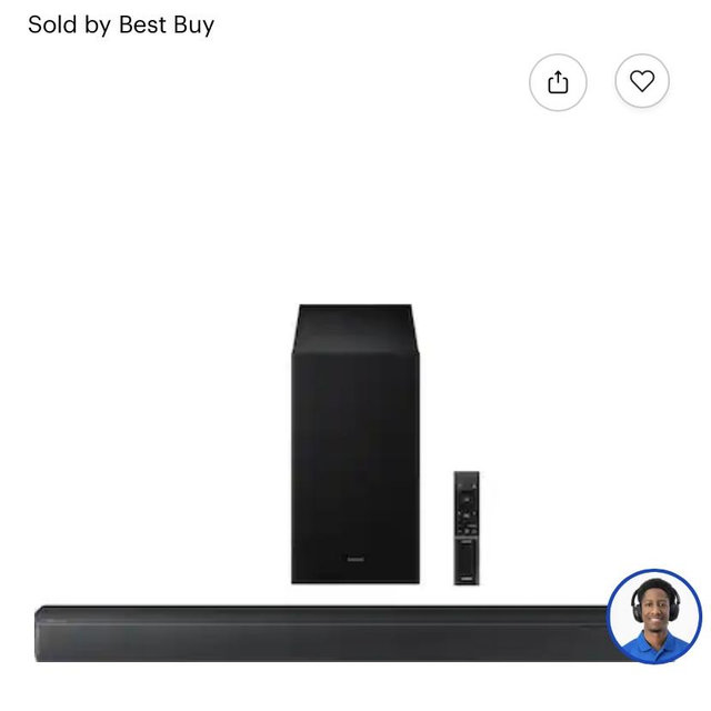 Samsung - B-series HW-B650F 3.1 Ch DTS Virtual:X Soundbar - Black