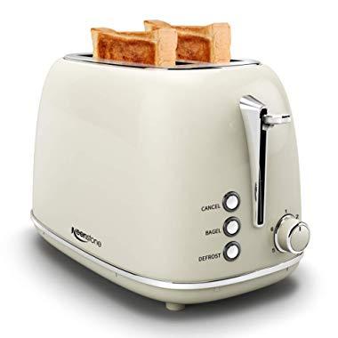 Toaster 2 Slice, Projection Stainless Steel Toasters with Bagel