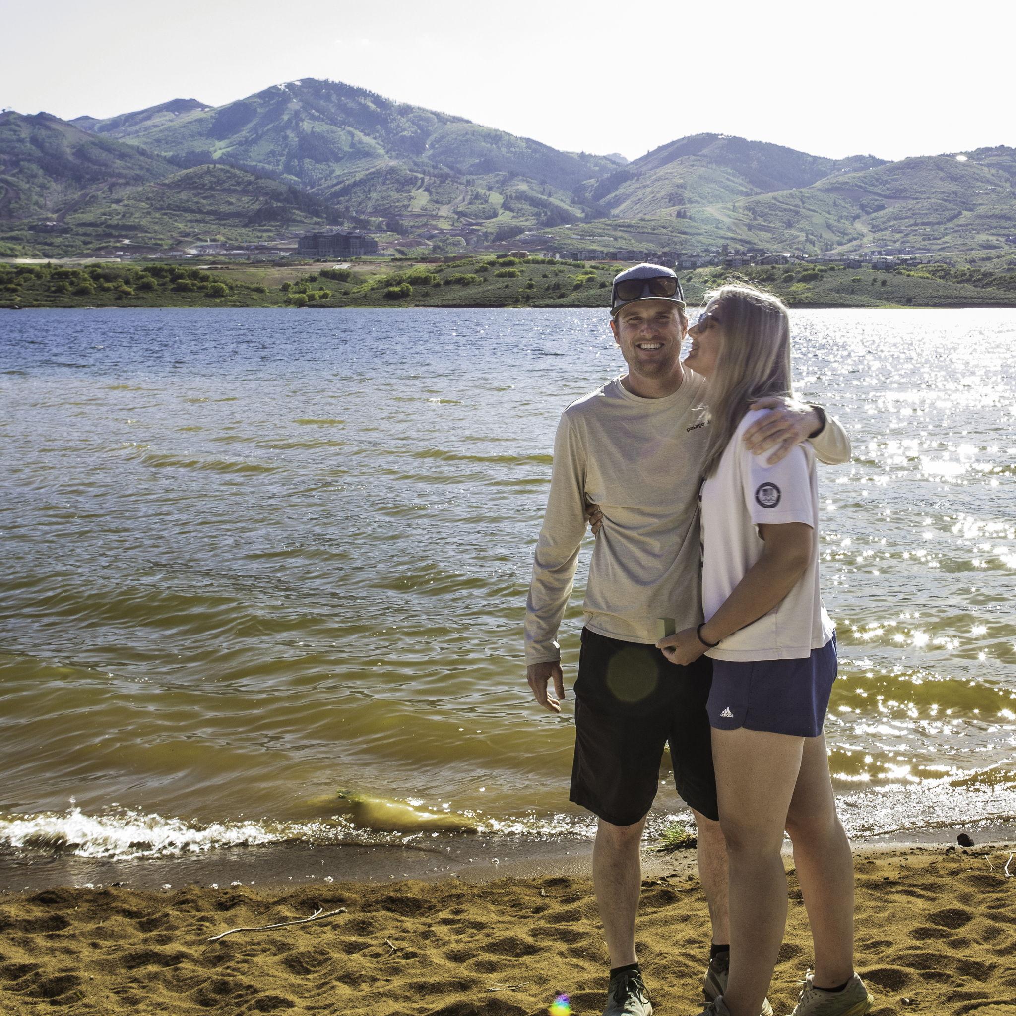 Vinny proposed at the Jordanelle Reservoir, just a few minutes from our house in Park City and with Deer Valley as the backdrop