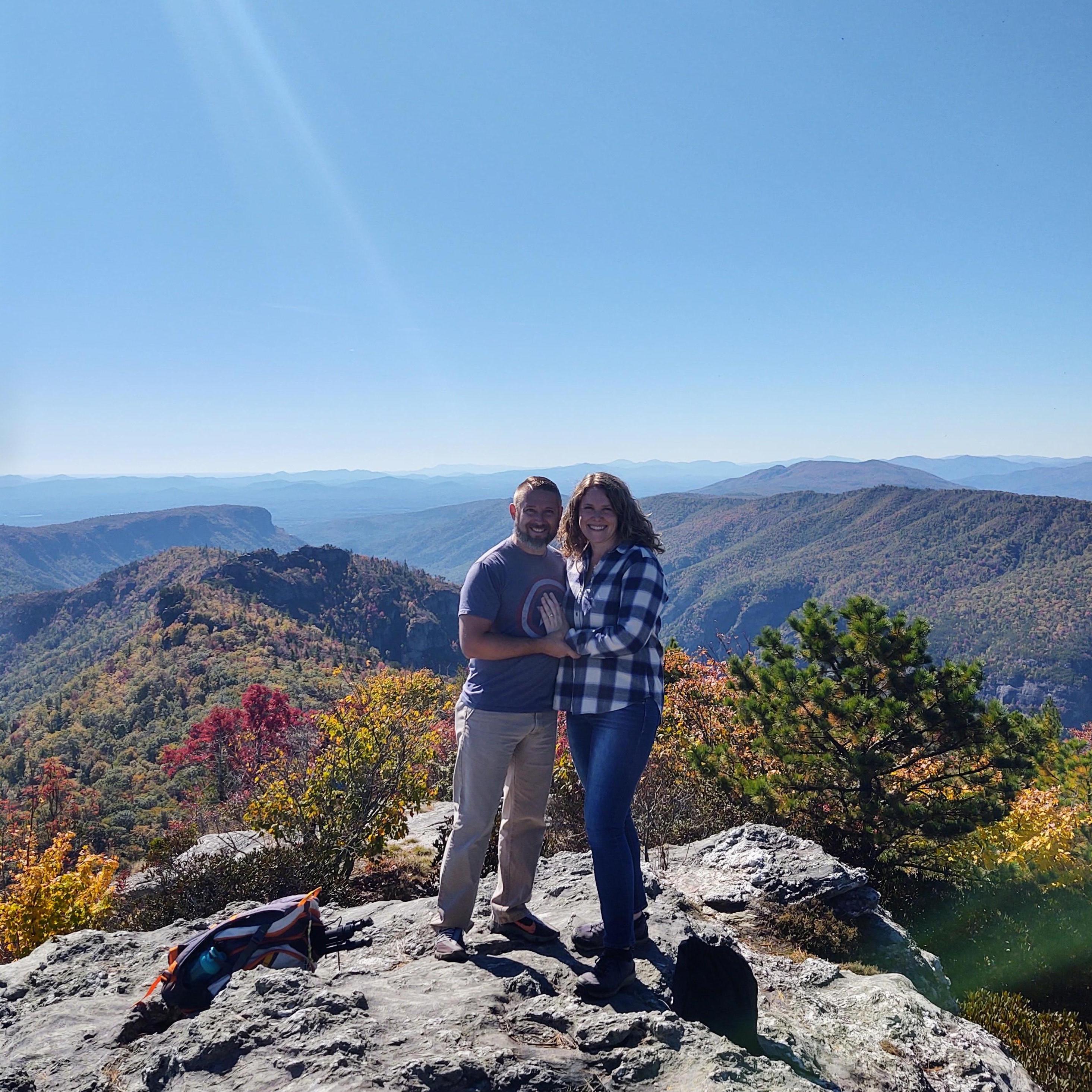 October 2021 - celebrating our engagement with an incredible view.