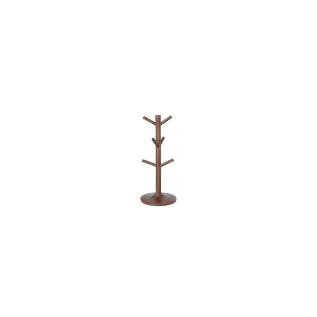 Storied Home Mango Wood Mug Holder, Walnut Finish