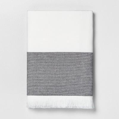 Bath Towel Stripe Gray - Hearth & Hand™ with Magnolia