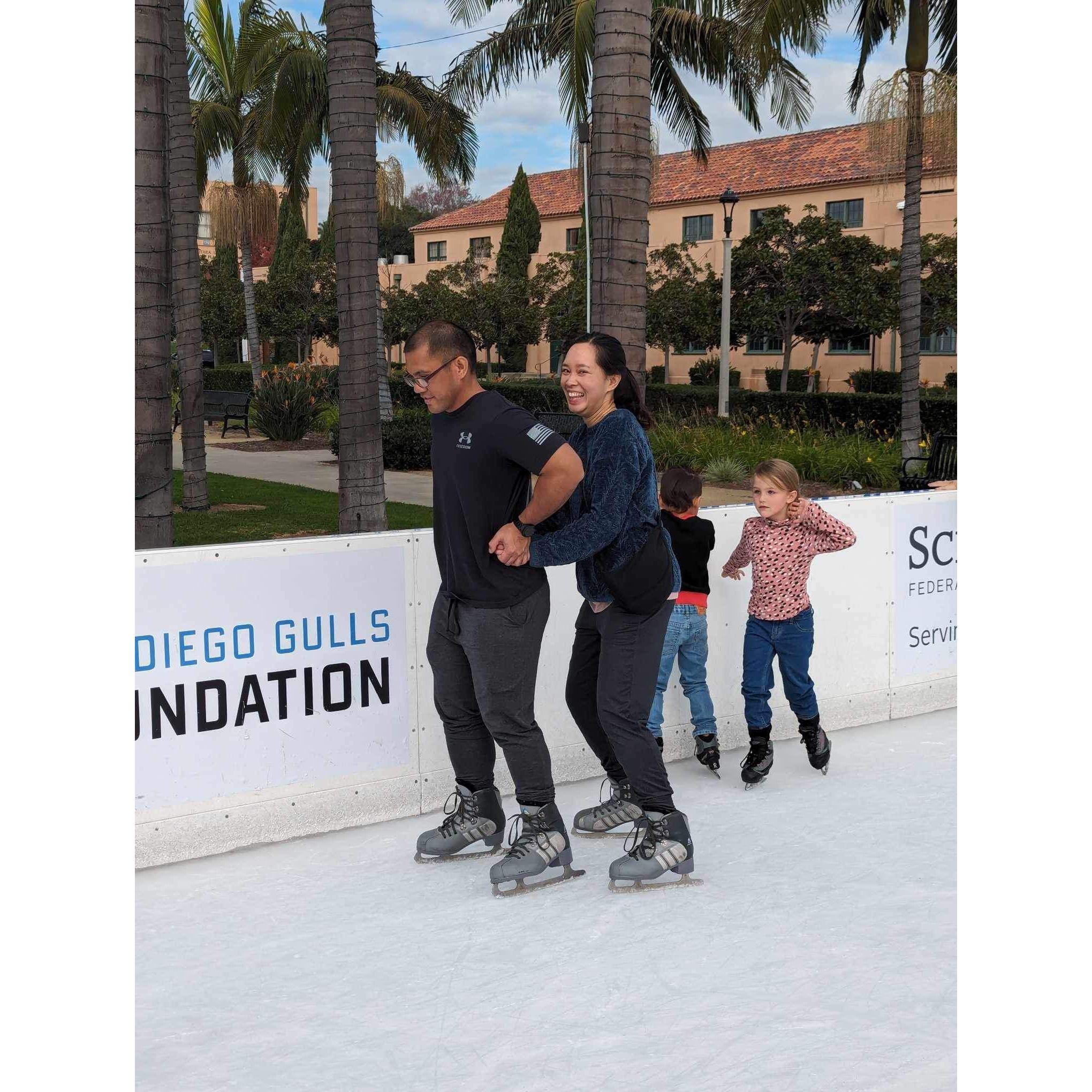 2023: Ice skating at Liberty Station