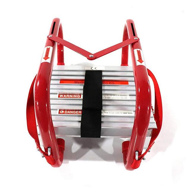 Portable Fire Ladder 2 Story Emergency Escape Ladder 15 Foot with Wide Steps V Center Support