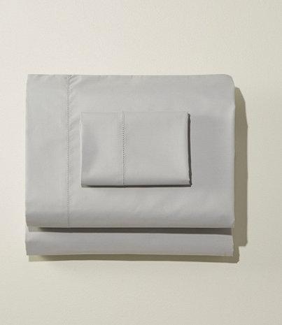 Pima Cotton Percale Sheet Set, Queen in Vapor Grey