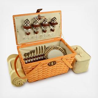 4-Person Settler Picnic Basket with Blanket